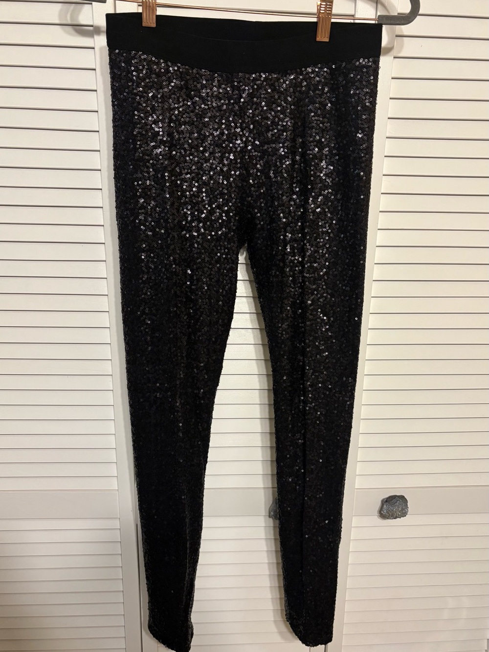 Bisou Bisou Black Sequin Leggings